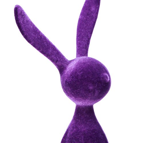 Artikel Hasen Kantenhocker Osterhasen beflockt Lila Flieder – 2. Wahl – 28cm 3 St
