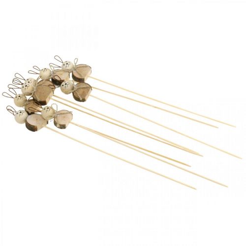 Floristik24 Hase Blumenstecker Holz Rost Osterhase Deko Natur 8cm 8 St