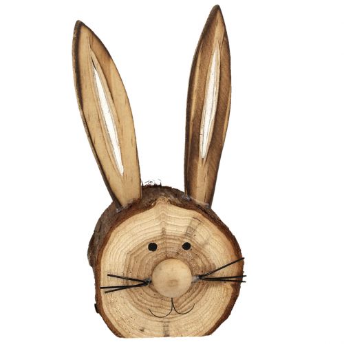 Floristik24 Hasenkopf aus Holz Natur 11cm - 12cm 6St