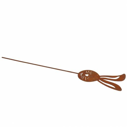 Floristik24 Hasenkopf am Stab Metall Rost H45cm Gartendekoration