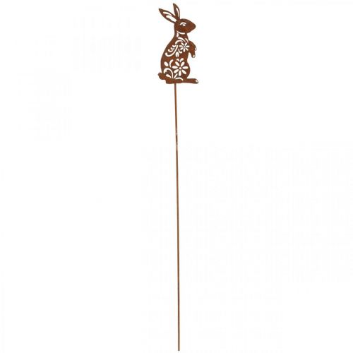Artikel Gartenstecker Rost Hase Blumenmuster Gartendeko Ostern 9×15cm
