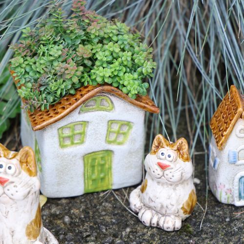 Artikel Häuschen Keramik als Teelichthalter Rustikales Haus für gemütliche Atmosphäre 11cm