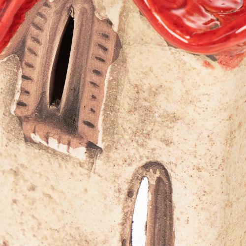 Keramik Lichthäuschen 15cm Handbemalt mit Rotem Dach 2er-Set für Innenbereich | Floristik24.at