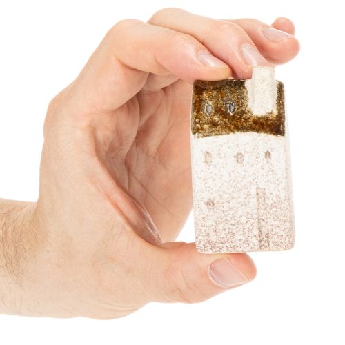 Dekohaus Set Keramikhäuser Miniatur 7 cm 3 Stück Handbemalt | Floristik24.at