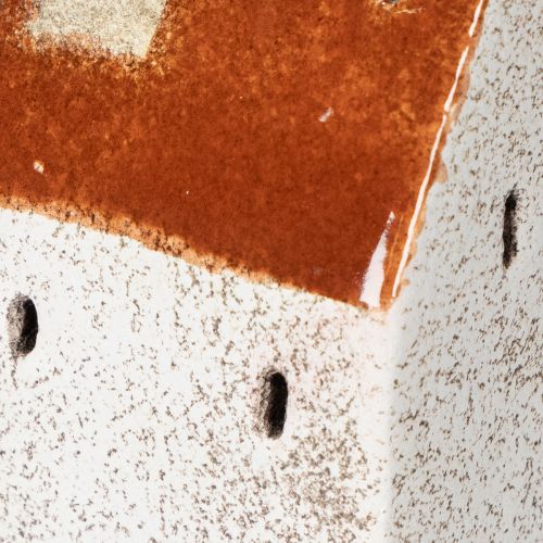 Teelichthäuser aus Keramik mit Schornstein, 13 cm, 2er-Set, Herbstfarben | Floristik24.at