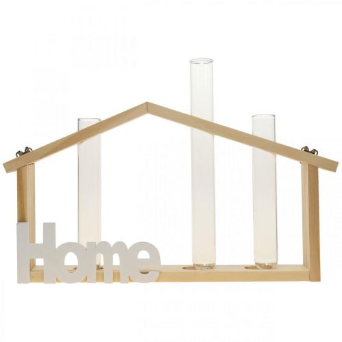 Artikel Wanddeko Holz Deko Home Reagenzglas 27,5x4,5x14,5cm