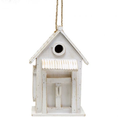 Floristik24 Vogelhaus zum Hängen Weiß H25,5cm