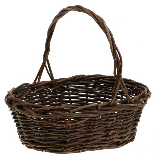 Henkelkorb Weide Oval 28cm x 20cm | Floristik24.at