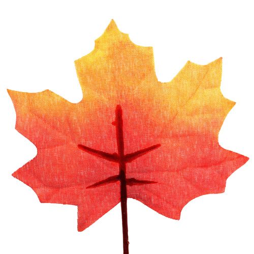 Floristik24 Herbstdeko Ahornblatt orange-rot 13cm 12St