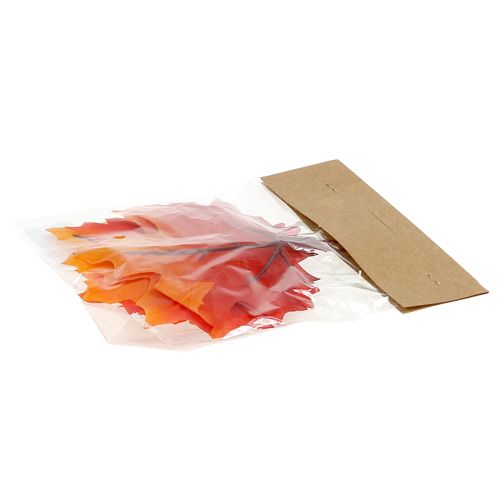 Floristik24 Herbstdeko Ahornblatt orange-rot 13cm 12St