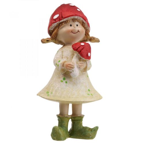Herbstkinder Dekofiguren Junge und Mädchen Pilzkinder 2St