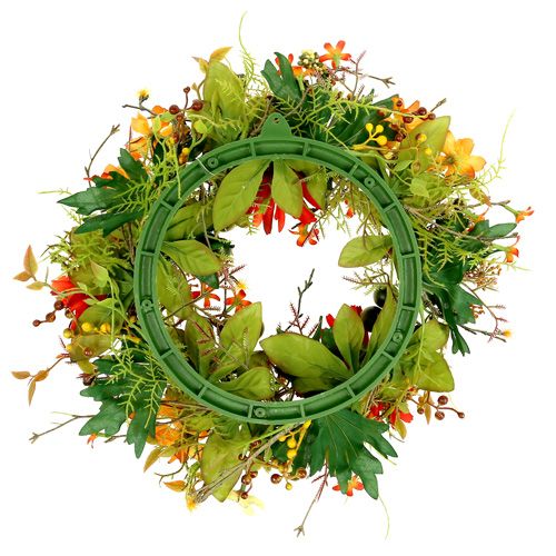 Floristik24 Herbstkranz Ø30cm mit Chrysamthemen orange