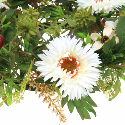 Floristik24 Herbstkranz Chrysantheme Weiß Ø30cm
