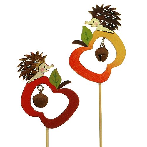 Herbststecker Igel mit Apfel 7cm 12St