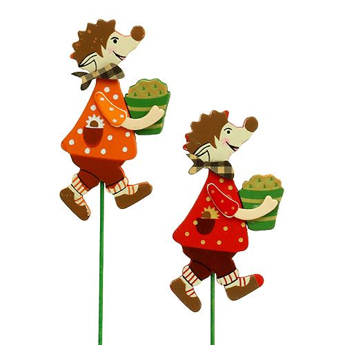 Floristik24 Herbststecker Igel mit Kuchen 12St