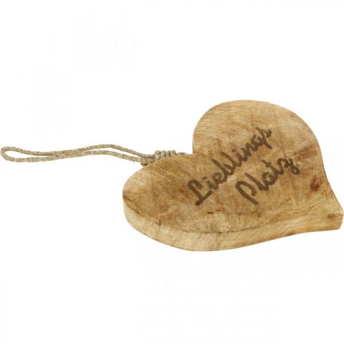Artikel Herz aus Holz, Lieblingsplatz Schild, Dekoherz zum Hängen H13cm