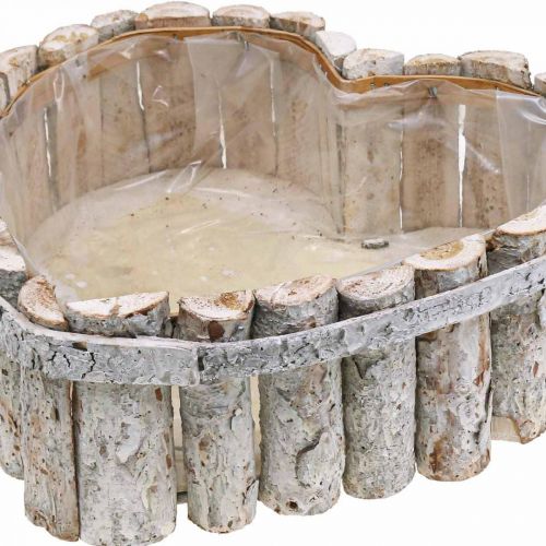 Floristik24 Pflanzschale, Pflanzgefäße Holz, Herz zum Bepflanzen B29/20,5cm H10/9cm 2er-Set