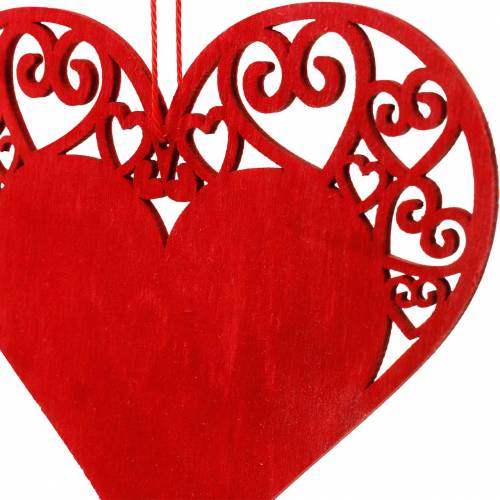 Floristik24 Herz zum Hängen, Hochzeitsdeko, Schmuckanhänger Herz, Herzdeko, Valentinstag 12St