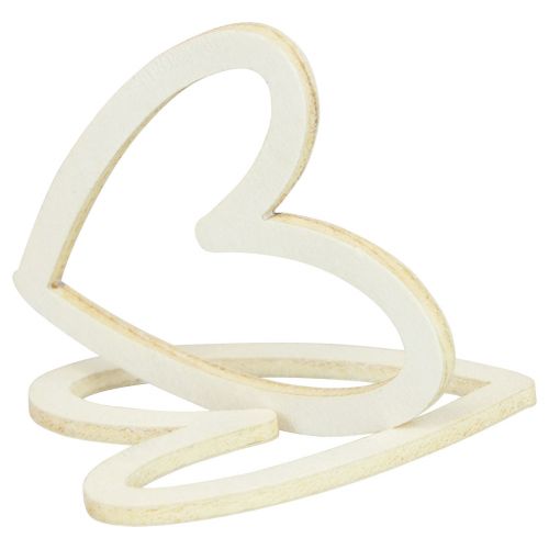 Artikel Herz Deko Streudeko Herzen Holz Tischdeko Creme 4,5cm 48 St