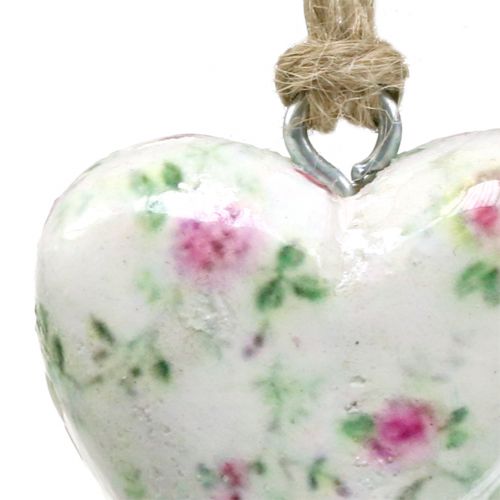 Floristik24 Herz zum Hängen Rosen 5cm 12St