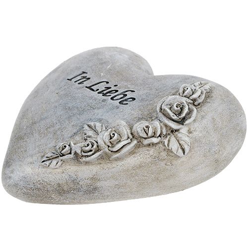 Floristik24 Herzen mit Spruch Grau 13cm x 12cm 3St