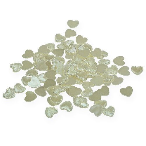 Floristik24 Streudeko Mini-Herzen Creme 1,3cm 300St