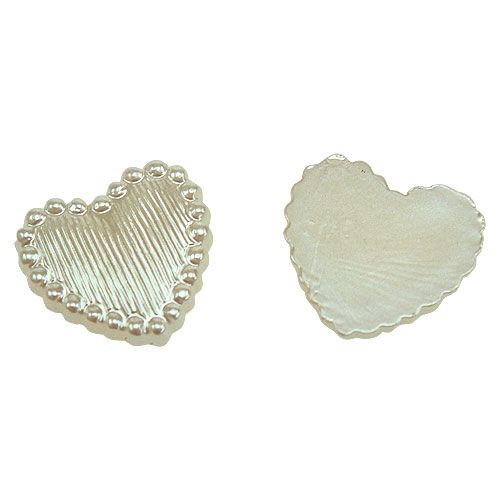 Floristik24 Streudeko Mini-Herzen Creme 1,3cm 300St