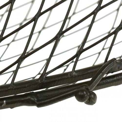 Metallherz, Drahtherz, Korb Herz Braun H16,5cm L31cm