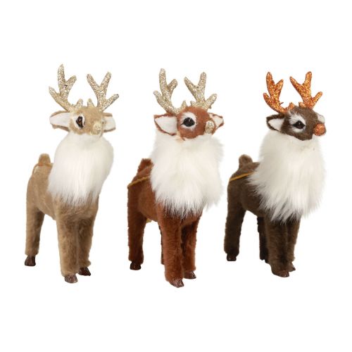 Weihnachtsfiguren Rentier Deko Dekohänger Tischdeko H11cm 3St