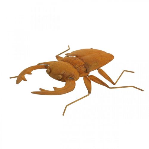 Hirschkäfer, Gartenfigur, Metalldeko aus Edelrost L25cm