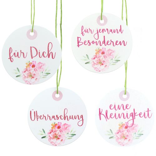 Floristik24 Geschenkanhänger mit Spruch Ø6,5cm 12St