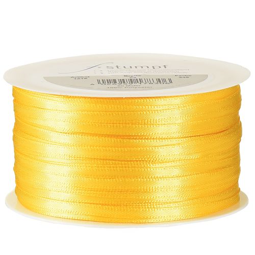 Artikel Hochwertiges Geschenkband Gelb Satinband 3mm × 50m