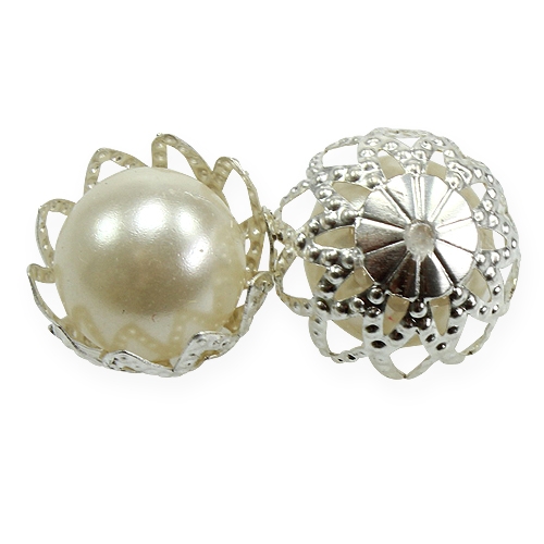 Floristik24 Hochzeit Streudeko Perlen Creme Ø13mm 48 St