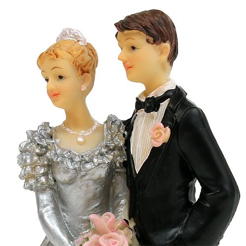 Floristik24 Hochzeitpaar für Silberhochzeit 14cm