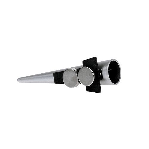Artikel Hochzeitsanstecker mit Magnet, matt Silber 7cm