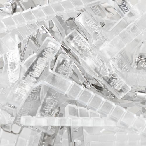 Artikel Hochwertiger Hochzeitsanstecker transparent 50 Stück