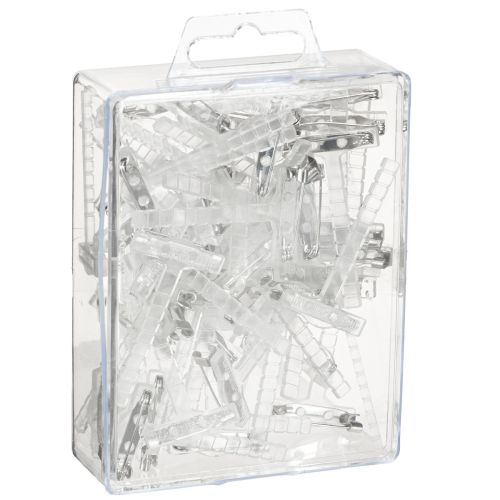 Artikel Hochwertiger Hochzeitsanstecker transparent 50 Stück