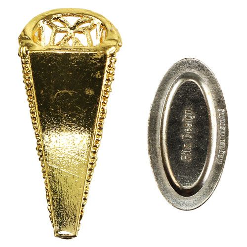 Hochzeitsanstecker mit Magnet gold 4,5cm
