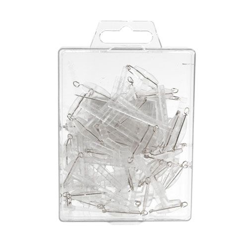 Artikel Hochzeitsanstecker transparent/Silber 5cm 50St