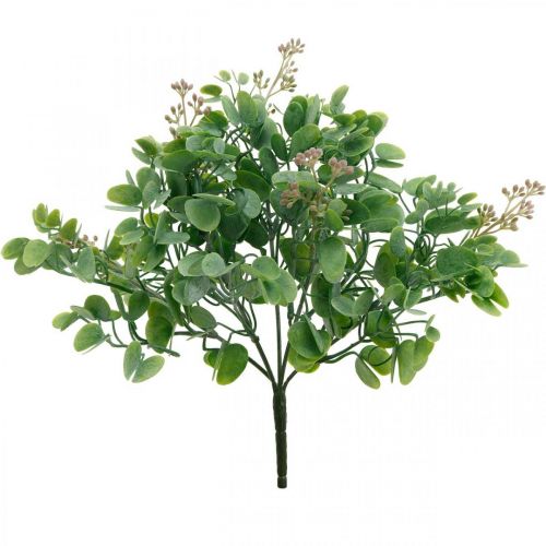 Hochzeitsdeko Eukalyptus-Zweige mit Blüten Dekostrauß Grün, Rosa 26cm