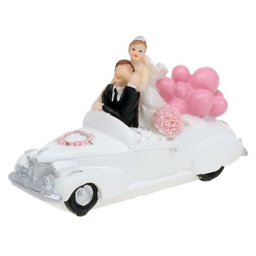 Floristik24 Hochzeitsfigur Brautpaar im Auto 16cm