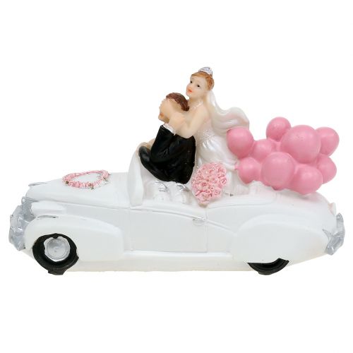 Floristik24 Hochzeitsfigur Brautpaar im Auto 16cm