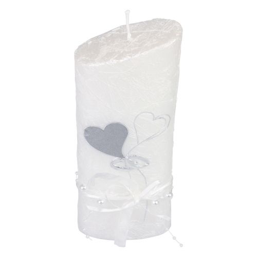 Artikel Hochzeitskerze Kerze Silberhochzeit Kerze Weiß 220/85mm