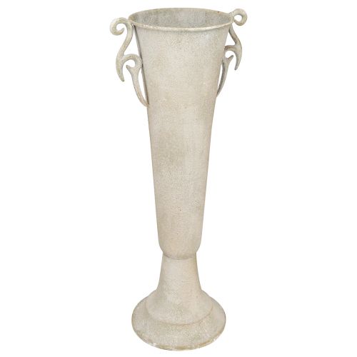 Artikel Hoher Deko Pokal Antik Pokalvase Metall Grau Ø15cm H50cm