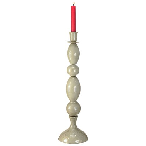 Artikel Hoher Stabkerzenhalter Grau Gold Metall Kerzenhalter 51cm