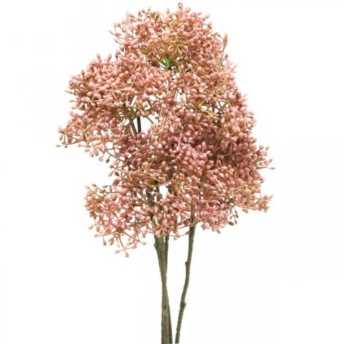 Floristik24 Holunder künstlich Rosa Blütenzweig 52cm 4St
