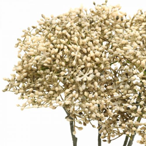 Floristik24 Künstlicher Holunder Creme Weiß Deko-Blütenzweig 52cm 4St