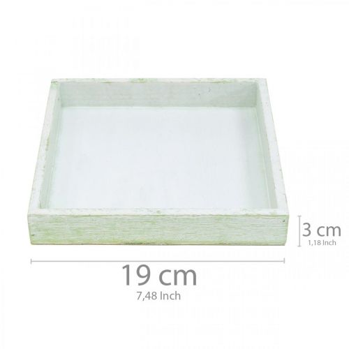 Floristik24 Holz-Untersetzer, Tischdeko, Tablett zum Bepflanzen 19×19cm