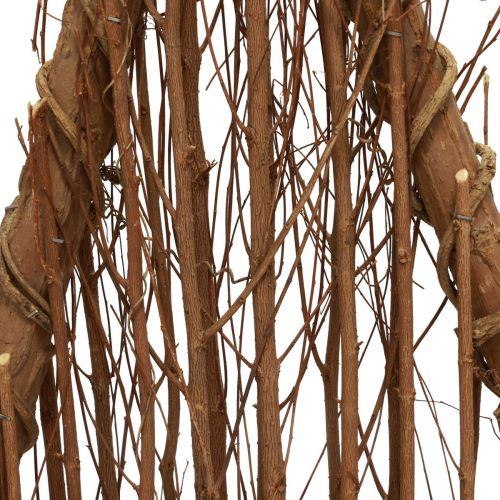 Holz Tannenbaum Deko Holzdeko Natur Äste Reben 25x10x50cm