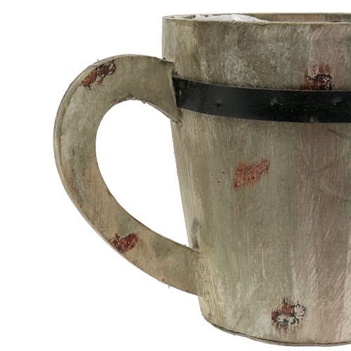 Floristik24 Holztasse zum Bepflanzen Ø14cm H14,5cm